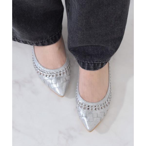 「Bridget Birkin」 フラットパンプス 23.5 シルバー レディース