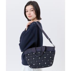トートバッグ BUCKET TOTE W PEARLS ディープシーパール レディース