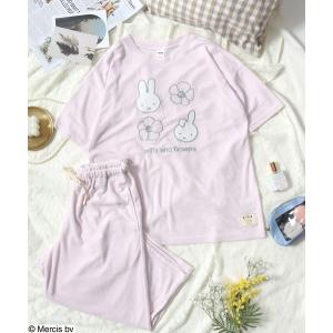 パジャマ ルームウェア Miffy（ミッフィー） パイルTシャツ＆七分丈パンツ パジャマ/上下セットアップ/ルームウェア レディース｜ZOZOTOWN Yahoo!店