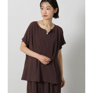 uvカット ブラウス シャツ 半袖 ハートネックタックブラウス / 663152 レディース