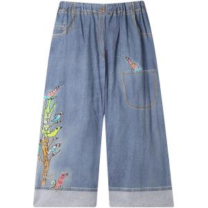 ルームウェア 部屋着 綿100%(本体)　ボトムス　8分丈 レディース