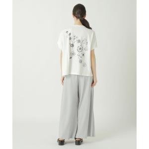tシャツ 半袖 (S)DRAWING FLOWER PRINT T / S レディース