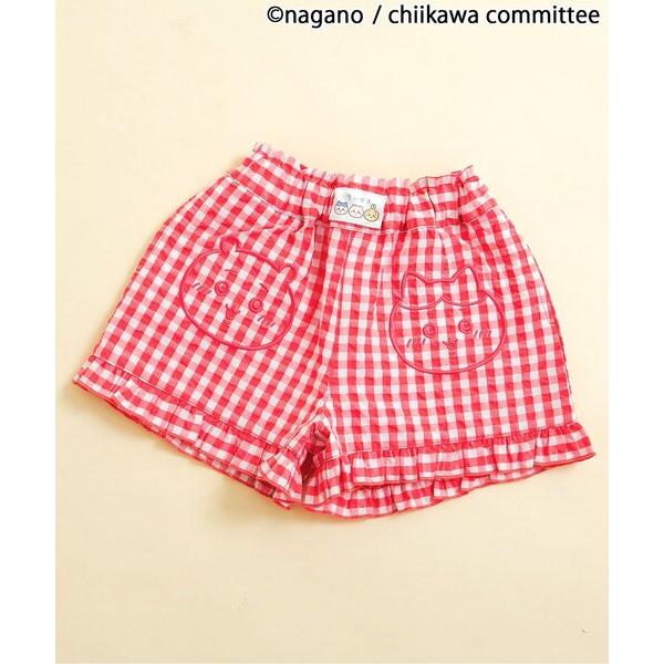 パンツ 「アニメちいかわ」ギンガムショートパンツ キッズ 子供服 男の子 女の子