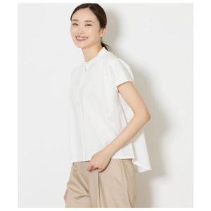 tシャツ 半袖 「接触冷感・吸水速乾」プレーティング天竺  スタンドカラープルオーバー レディース