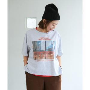 tシャツ 「CLIP BY STAFF/MINAKO企画」ポンチョフォトTシャツ レディース