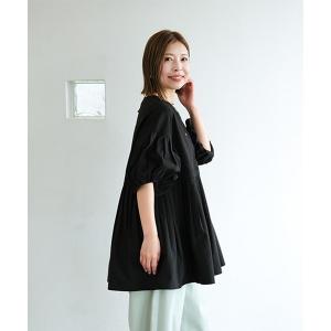 tシャツ 「CLIP BY STAFF/MINAKO企画」プリーツ切り替えプルオーバー レディース