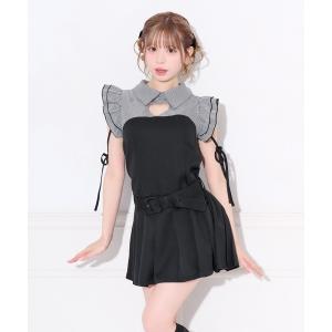 ワンピース デコルテハートカットミニワンピース