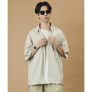 シャツ 半袖 FREAK'S STORE for BEACH ＆ FES シアサッカー スピンドル レギュラーカラー ショートスリーブシャツ メンズ