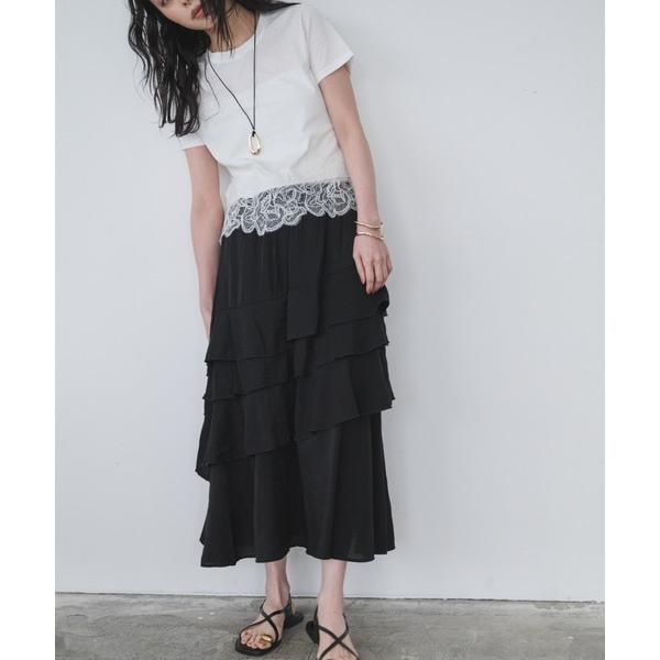 スカート フリルロングSK