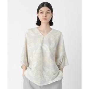 「Plantation」 7分袖シャツ M size ライトグレー レディース
