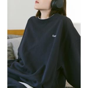 「flaner」 スウェットカットソー SMALL ネイビー レディース