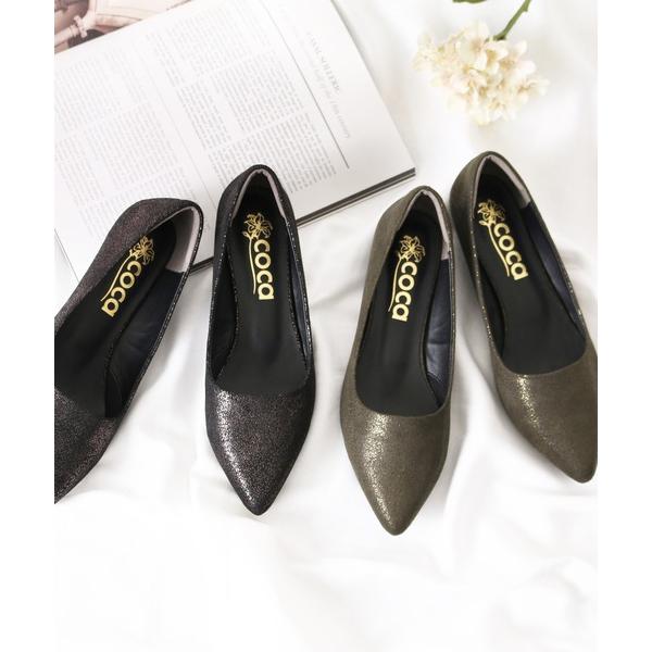 「coca（ANDEX shoes product）」 パンプス 24.5cm グリーン レディース