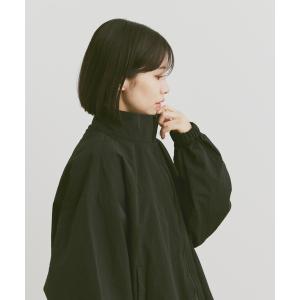 「flaner」 ナイロンブルゾン MEDIUM ブラック レディース
