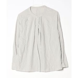 「GLOBAL WORK」 長袖ブラウス M グリーン レディース