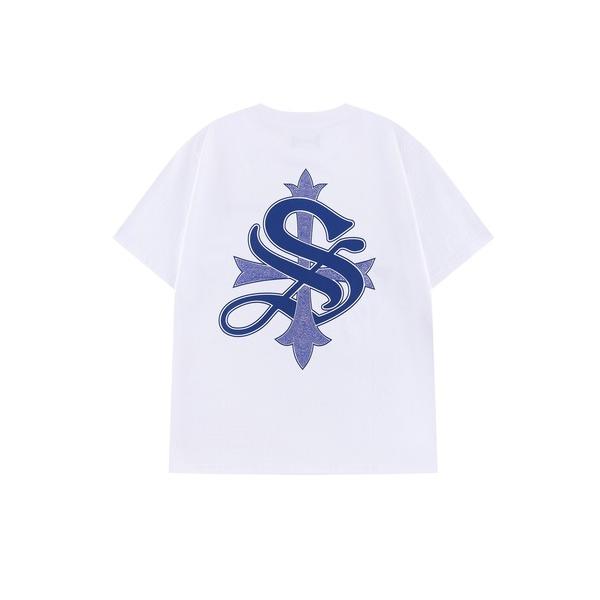 tシャツ Tシャツ｜Cross Tee White ＆ Blue (Slim Silhouette)...