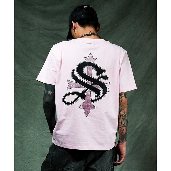 tシャツ Tシャツ｜Cross Tee Cross Tee Pink ＆ Black (Slim S...