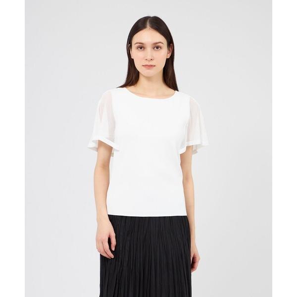 tシャツ 半袖 メッシュレイヤードニット 2WAYプルオーバー レディース