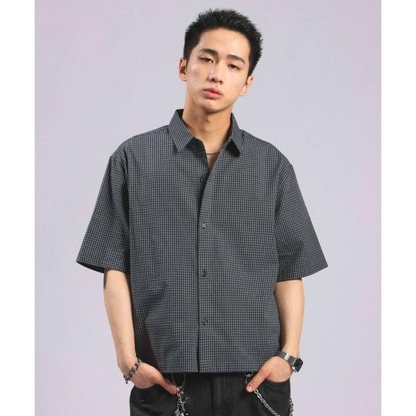 シャツ Mini Check Short Shirt/ミニチェック柄ショートシャツ メンズ