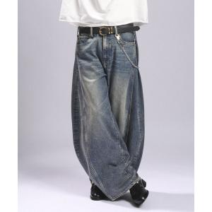 ワイドパンツ ジーンズ 「接触冷感」Cool Feeling Light oz Denim Barrel Pants/ライトオンスデニムバレルパンツ