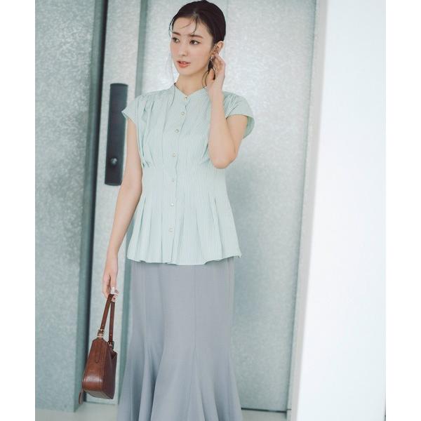「NATURAL BEAUTY BASIC」 ノースリーブブラウス SMALL グリーン系その他3 ...