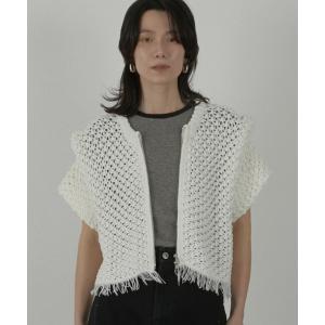 カーディガン 「LA PEAU DE GEM」crochet cardigan/クロシェカーディガン レディース