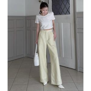パンツ スパンコールツイードワイドパンツ レディース