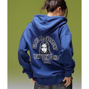 パーカー ARCH LOGO AND FACE PATCH ZIP UP SWEAT HOODIE レディース メンズ