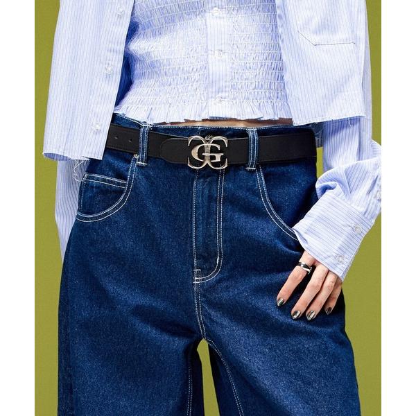 ベルト METAL XG EMBLEM BUCKLE FADED FAUX LEATHER BELT...