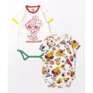 ベビー HYSTERIC MINI HOOPS 半袖ロンパースセット