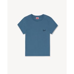 tシャツ 'KENZO Signature' エンブロイダリー スモール フィット Tシャツ イン コットン レディース