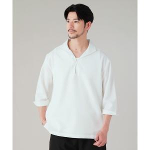 シャツ Buyer's Select/接触冷感パナマ　7分袖カブリシャツ メンズ