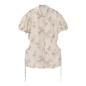 tシャツ 「CLANE/クラネ」FLOWER SIDE HOLE SHIRTS/フラワーサイドホールシャツ レディース
