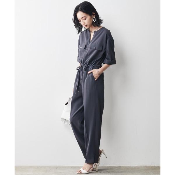 「CHIC STYLE」 「SMILELAND」オールインワン L チャコール レディース
