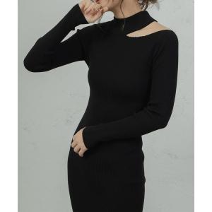 「qumerry.」 ニットワンピース SMALL ブラック レディース