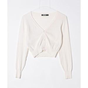 「DKNY DONNA KARAN NEW YORK」 ニットカーディガン P ホワイト レディース