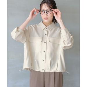 「GLOBAL WORK」 長袖シャツ FREE アイボリー レディース