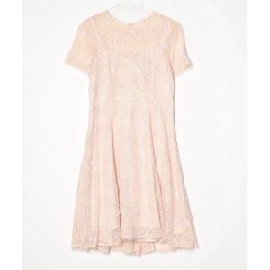 「nanette lepore」 レース半袖ワンピース 4 ピンク レディース