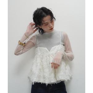 「MECRE」 キャミソールブラウス FREE ホワイト レディース