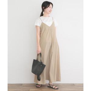 ワンピース 半袖 「洗濯可」ワッシャーナイロンキャミワンピースセット(楽着シリーズ)