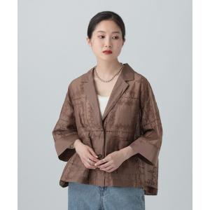 コート アウター オーガンジー刺繍5分袖ジャケット　643499 レディース｜ZOZOTOWN Yahoo!店