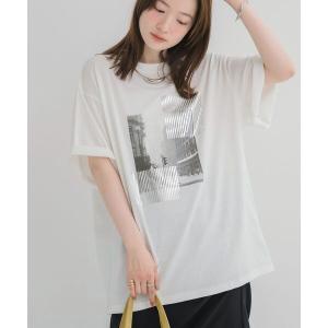 tシャツ 箔プリントBIGTEE レディース