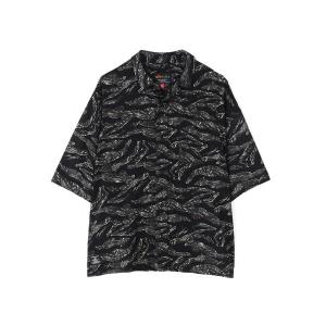 シャツ 半袖 Alpha Industries/アルファ インダストリーズ/SS CAMO RELAXED CAMP SHIRT/エスエス カモ リラックスド キャンプ シャツ メンズ レディース