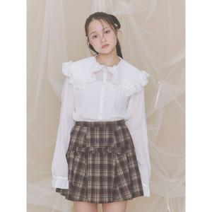 ブラウス シャツ シアーフリルブラウス レディース