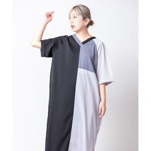 ワンピース 半袖 2WAYトライカラーワンピースの商品画像