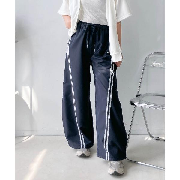 カーゴパンツ 裾ドロスト付き スタイルアップ ワイドカーゴパンツ レディース