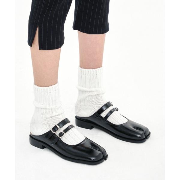 サンダル Double Buckle Mule　20255 Black レディース