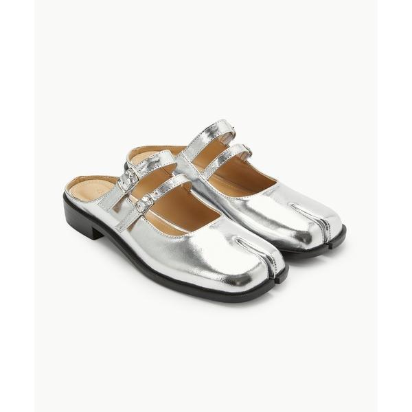 サンダル Double Buckle Mule　20255 Silver レディース