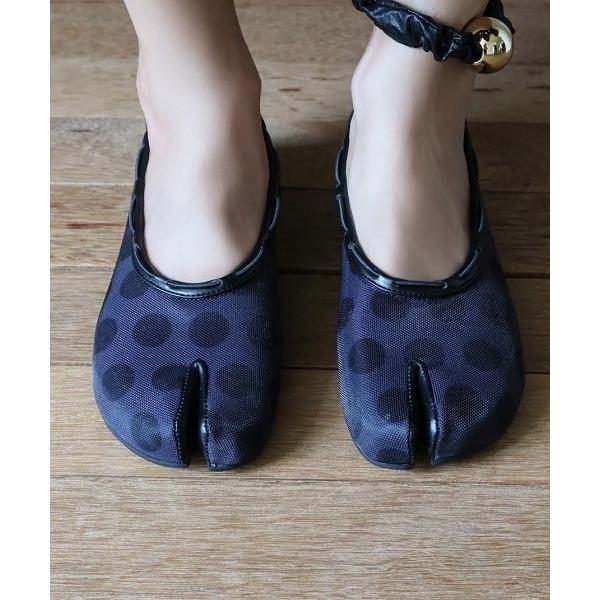 パンプス Mesh Air String Flat　20256 Dot Black