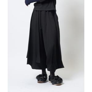 ワイドパンツ パンツ ウーリーライクスカートパンツ レディース メンズ