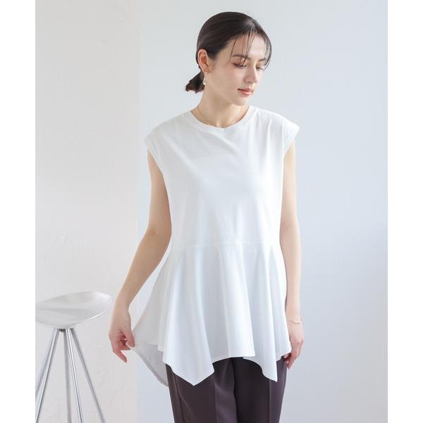 tシャツ アシメペプラムトップス レディース